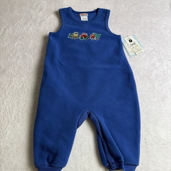 New Vtg Toddler Boy Carter’s 2 Pc Retro Outfit Construction Overall 6-9 Months - Picture 4 of 7
